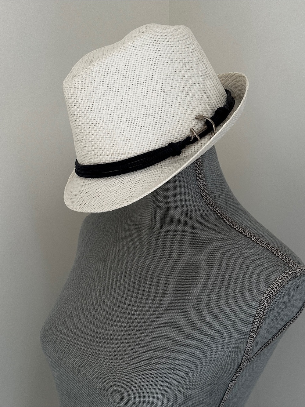 New With Tags Riviera Trilby/Fedora Hat with Navy Trim